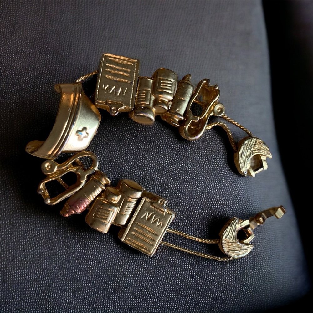Vintage nurses slide bracelet